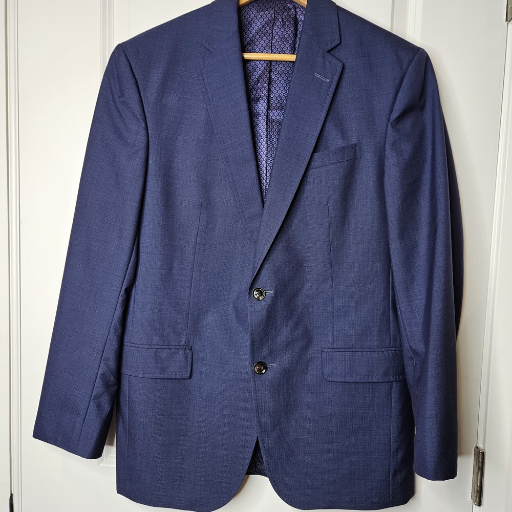 Ted Baker Endurance 2 Button Blazer‎ Blue Size 40R Wool